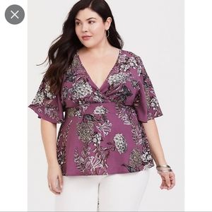 Torrid Dusty Purple Floral Top